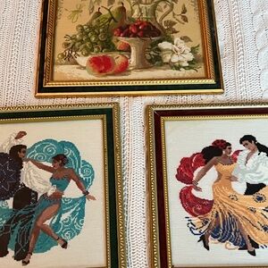 Handmade embroidery Wall Art Set
